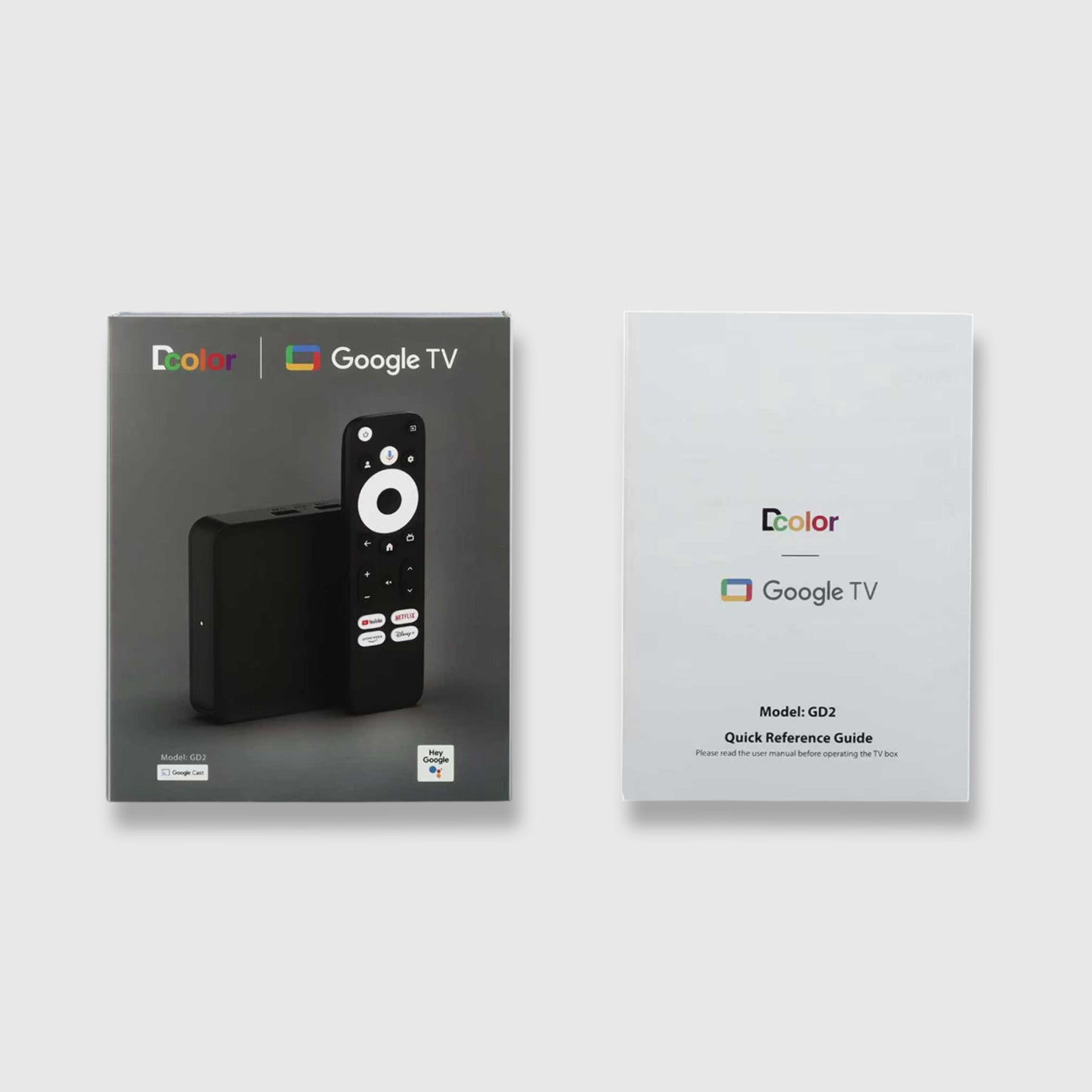 Dcolor GD2 Chromecast - Google TV Box (Wit)