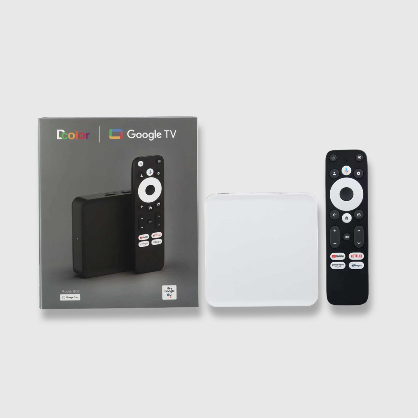 Dcolor GD2 Chromecast - Google TV Box (Wit)